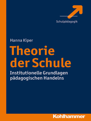 cover image of Theorie der Schule